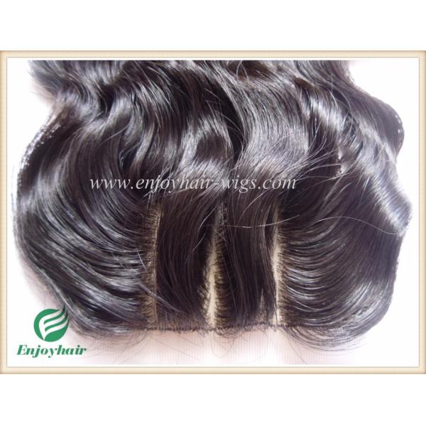 Silk top closure 4''x4'' malaysian virgin hair natural color body wave 10''-24''three part