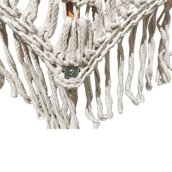 Contemporary Design Style Outdoor Patio Macrame Parasols Beach Wood Umbrella 2.5mm Wooden Pole