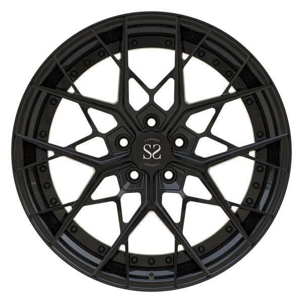 Разбивочный бочонок выковал оправы автомобиля RS3 диска колес 2 частей штейновые черные автоматические