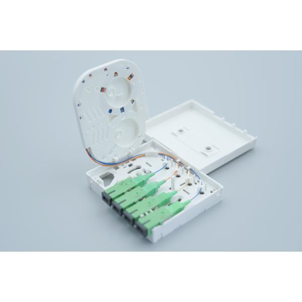 Ftth 4 Ports SC APC Fiber Optic Wall Plate Outlet 40mm Radius