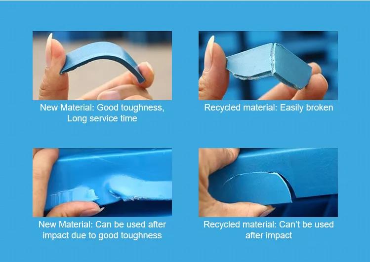 Паллет черноты евро пластиковый для паллетов PP HDPE склада многоразовых