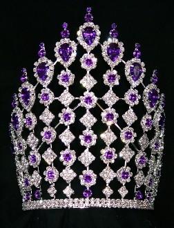 10 inch tall adjustable band silver plating gold plating classic pageant rhinestone crowns and tiaras supplier china