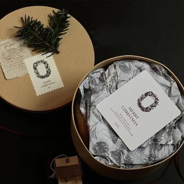 Круговая бумажная коробка для крафта, упаковка пищевого качества, размер 23 * 23 * 12,5 коробка для выпечки