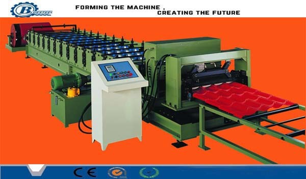 Anti - Rust Roller Tile Roll Forming Machine , Sheet Metal Rolling Machine