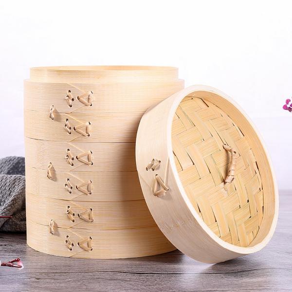 Устойчивые 2 слоя Handmade бамбукового распаровщика, испаряясь распаровщик корзины вареника кухни