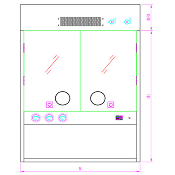 Cabine distribuidora do SUS 304 cosméticos verticais altos da indústria do fluxo de ar da limpeza