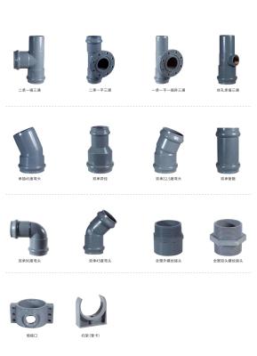 Grey PVC Pipe Fittings Grey Plastic Pipe Fittings For Food Industry