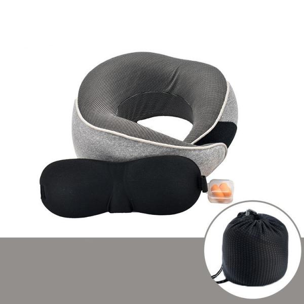 Custom Logo Accepted U-Shape Memory Foam Neck Pillow for Car Airplane Cervical Pillow