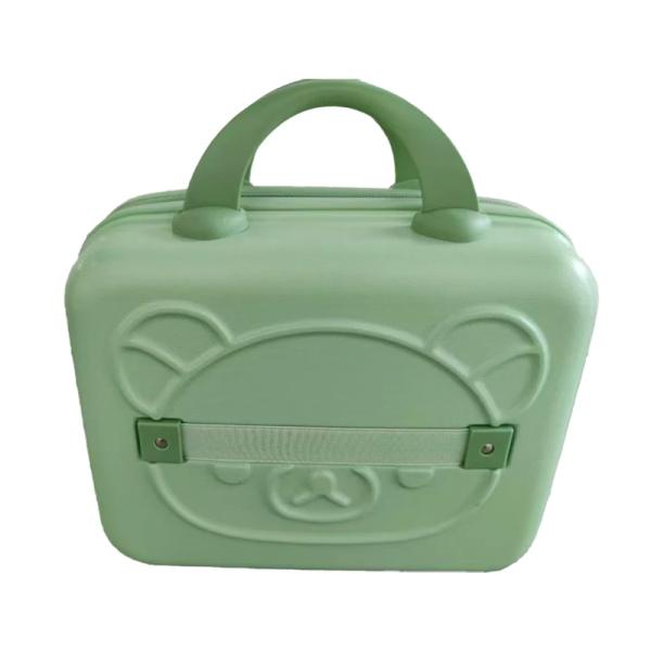 Trousse de rangement de maquillage professionnelle portable et légère avec fermeture éclair, organisateur de cosmétiques de dessin animé, holographique et sain pour le voyage