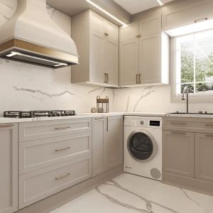 Одноразовое решение Mdf Лакированный белый полный набор Кухонная мебель