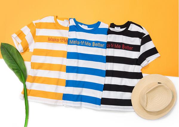 Two-tone Texture T-Shirt Kids' Clothes Short Sleeve Cotton Boys Clothing