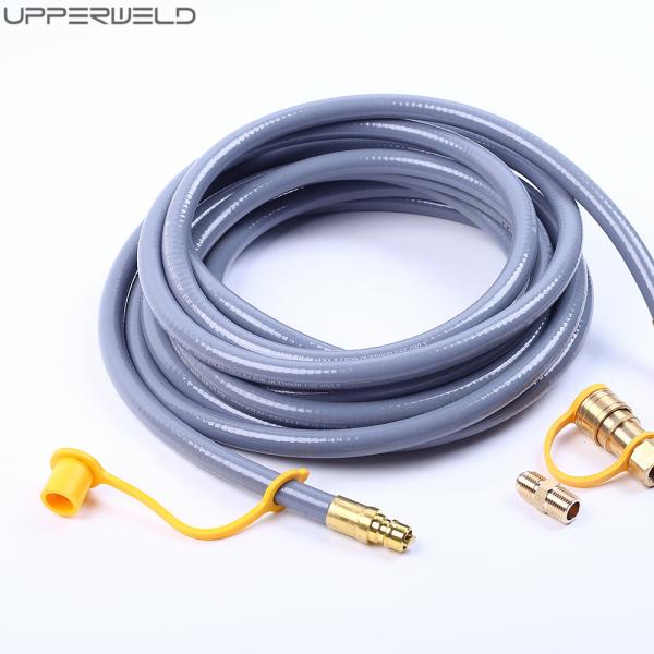 10/12/24 Fuego de gas natural manguera con accesorios de conexión rápida para la chimenea de la parrilla calefactor de gas licuado