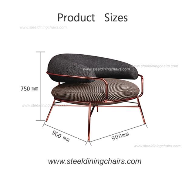 Italian Style Living Room Cloth Art 90CM 75CM Single Seater Recliner Sofa