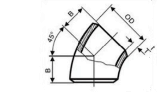 Hot Push 45 Degree Elbow Carbon Steel Pipe Fittings