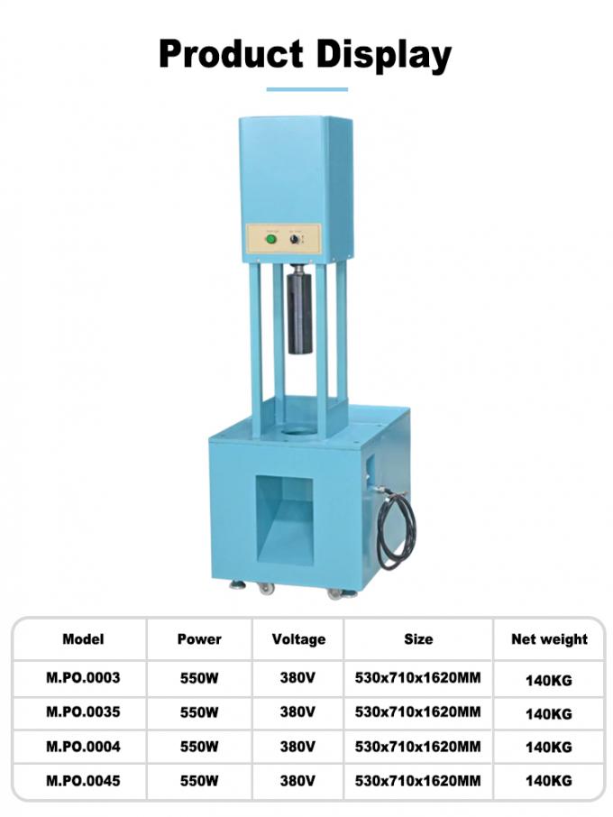 M.PO.0004 Industrial Vertical Powder Compacting Machine 550W 380V Jewelry Gypsum Powder Pressure Press