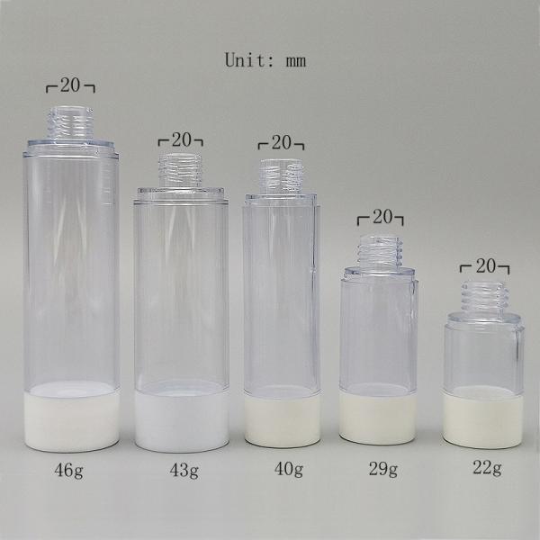 PET 64g 80ml Cosmetic Airless Pump Bottle