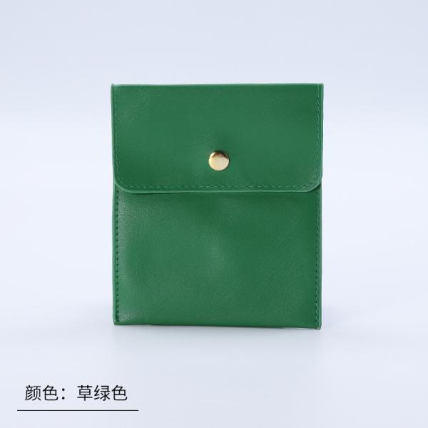 Biodegradable Fruit Leather Bag Customized Right Angle Apple Leather Pineapple Leather Jewelry Bag Jewelry Metal Snap Bag Ring Necklace Velvet Storage Bag