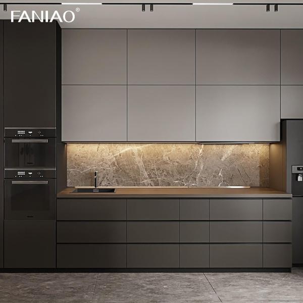 Современные импортные вытяжные дубовые деревянные массивные деревянные зерновые кухонные шкафы с островами