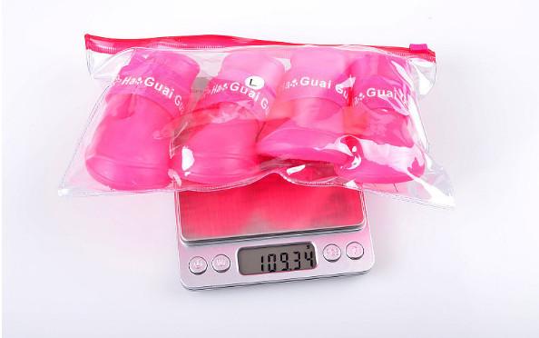 Pet supplies silicone rain boots, non-slip pet shoes, candy color fashion cute dog shoes，red,yellow,pink,black;