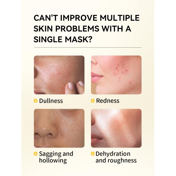 24K oro colágeno cara para mujeres antienvejecimiento cuidado facial máscara facial para piel sensible