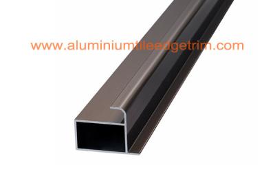 Extruded Cupboard Aluminium Cabinet Door Profiles Anodized Iron Grey Color