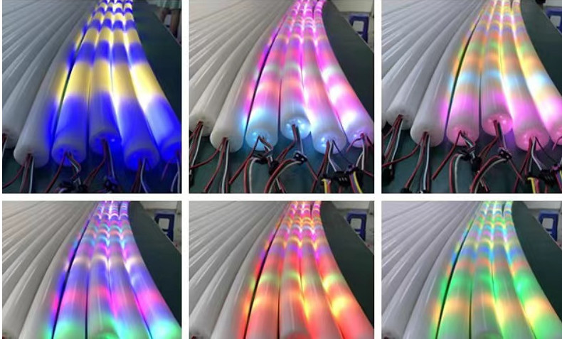 30 мм диаметром светодиодные трубы линейный подвесник для фит-центра 24v rgb трубчатые лампы пиксельные dmx светодиодные трубы молнии