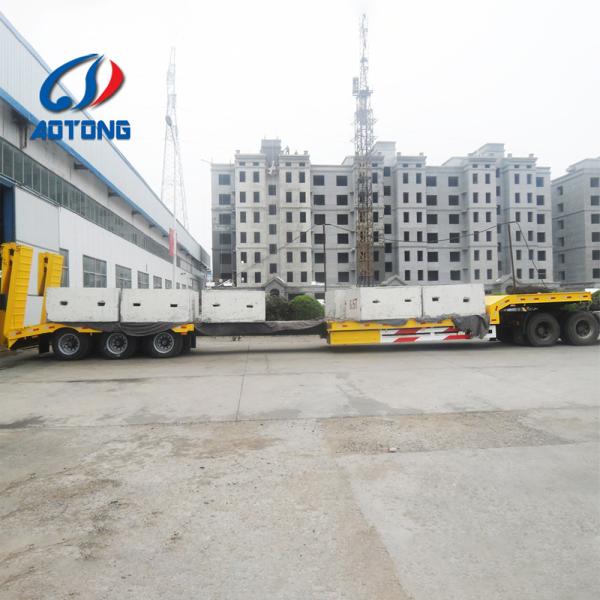 10м Гидравлический мобильный трейлер Телескопический низкий кровать полугрузовой трейлер с 12R22.5 шины