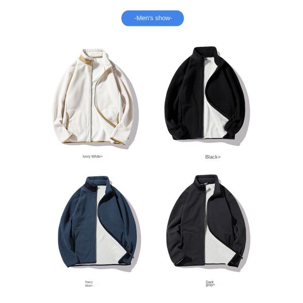 Stay Warm and Comfortable with Our Customizable Thick Berber Fleece Men's Jacket