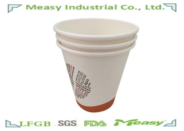 Flexo Graphic Printing Single Wall Coffee Paper Cups / Disposable Paper Hot Cups