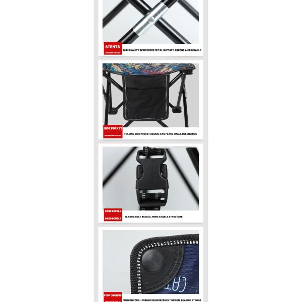 40x40x65cm 600d Oxford Cloth Customized Color Lightweight Folding Outdoor Chair