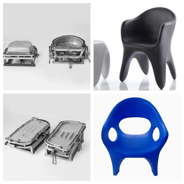 Silla de moldeo por rotación de polietileno Roto moldeado muebles de moldeo rotativo moldeado moldeado