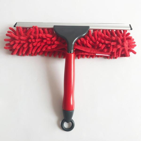 Window Cleaning Car Windshield Tool Indoor Outdoor Washing Equipment Scrubber with Microfiber Wiper Rubber