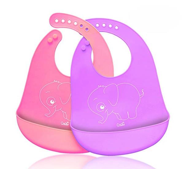 Waterproof Soft Silicone Baby Apron Bib Easily Wipes Clean Customized Size