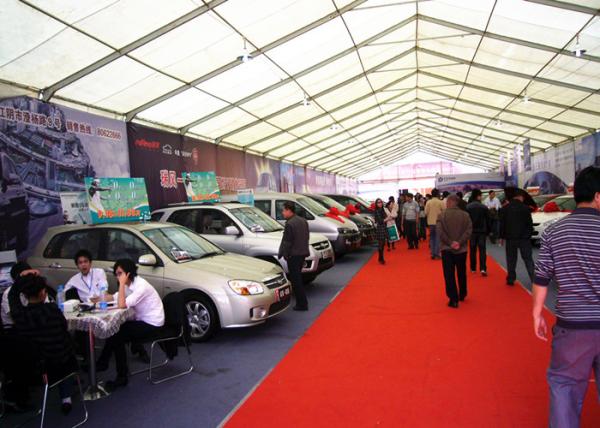 Steel Frame Structure White Marquee Trade Show Tents Multifuctional Sun Proof