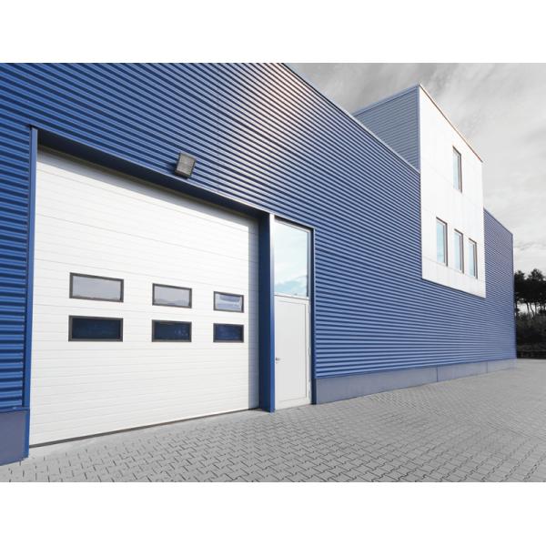 220V Roll Up Industrial Sectional Overhead Doors Garage 12000MM Galvanized Steel