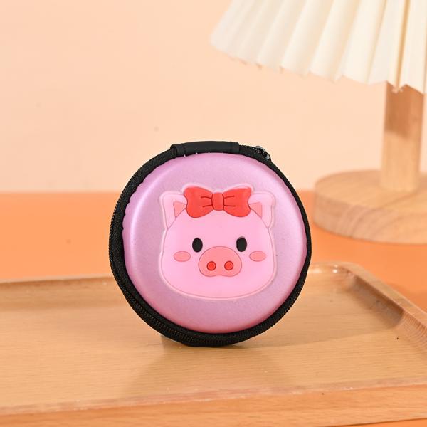 Pattern Type others Round 2d 3d Coin Usb Lines Earphone Pvc Eva Organizer Bags