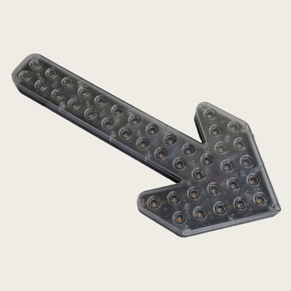 Universal Rear Warning Arrow Light for Sprinkler/Sweeper Trucks: Yellow Light + Pedestrian Alert, Ensures Operation Safety