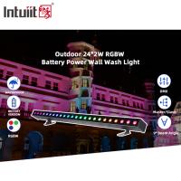 Energía de la batería 24x2W DMX512 LED Lavadora de paredes IP65 a prueba de agua con efectos RGBW para iluminación exterior comercial
