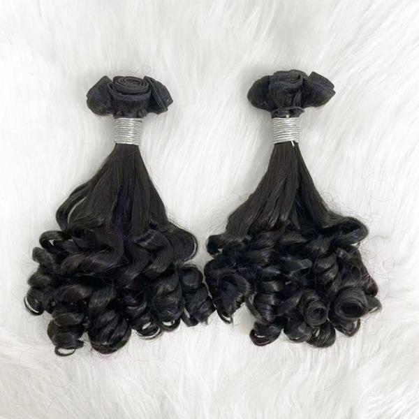 Silky Funmi Bouncy Duplo Desenhado Extensões de Tecido de Cabelo Humano personalizadas