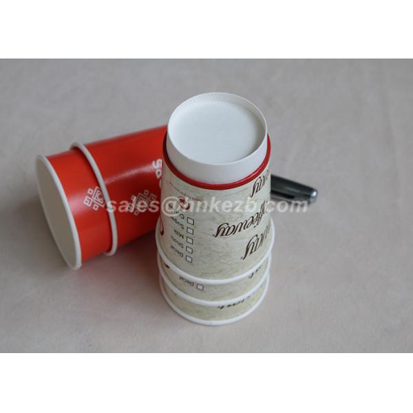 Double Wall Coffee Paper Cups , Custom Paper Coffee Cups With Lids PE Coated