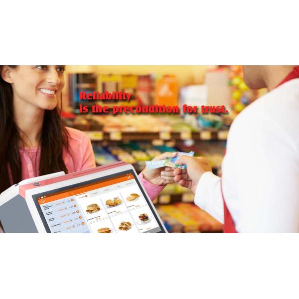 Capacitive Touch Screen Dual Display POS System with Built-in 80mm Printer 14.1 Inch