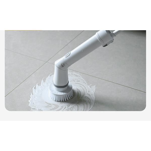 White Plastic Electric Cleaning Brush Set Top Selling Spin Scrubber for Deep Cleaning