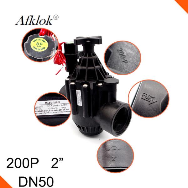 AC 220V 2 Inch Water Irrigation Solenoid Valve Pilot Structure Medium Temperature