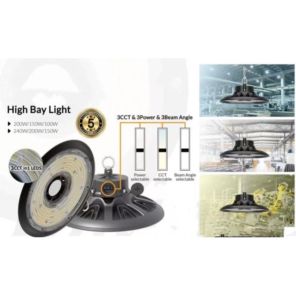 До 500 Вт высококачественный светодиодный НЛО высокий залив свет с регулируемой мощностью и цветовой температурой