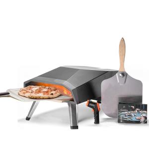 Forno de produção de pizza pequeno com pedra de pizza de 12"