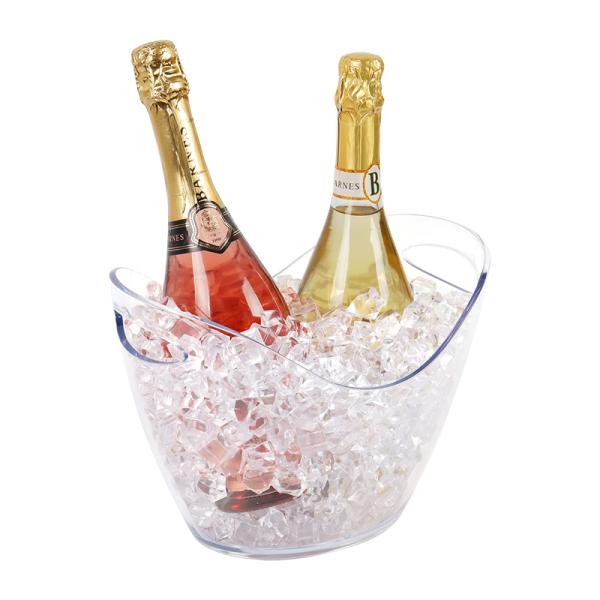 Modern Party Occasion LED Ice Bucket with RGB Colorful Lights and Clear Plastic Holder