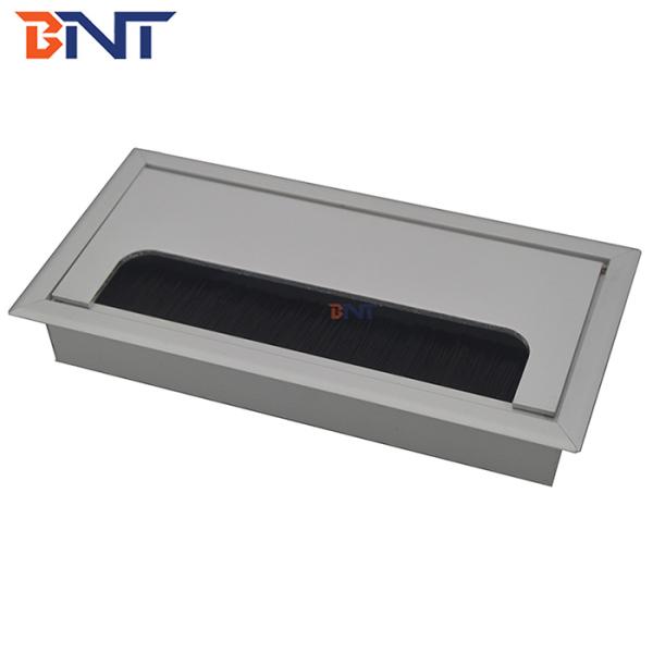 160*80mm Aluminum Alloy Concealed Office Desk Wire Grommet For Cable Management