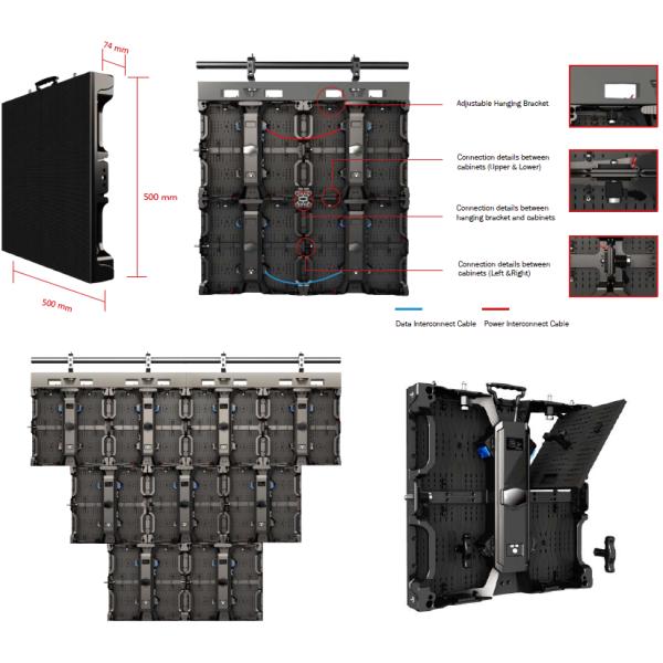 IP43 SMD1515 / SMD2121 Stage LED Screen , P2.9 Indoor Led Rental Screen 
