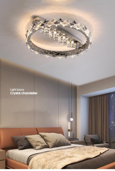 Luxury Crystal Pendant Lamps Home Decoration Bedroom Dining Living Room Round Ceiling Light(WH-CA-105)