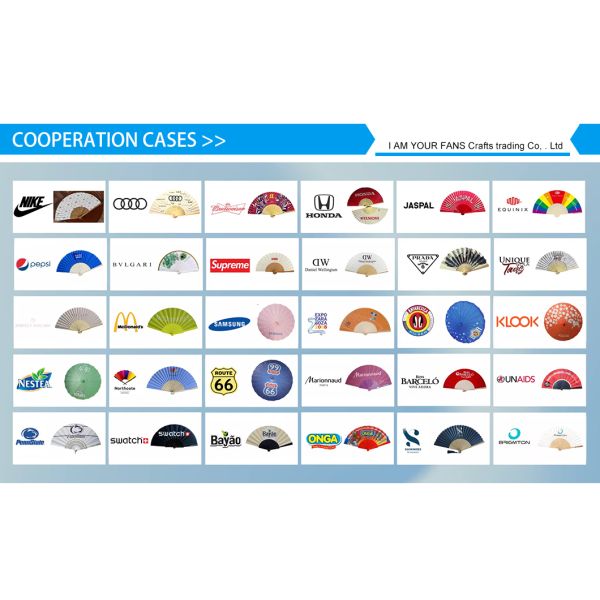 Customized Printed 21cm/23cm Silk Hand Fan Folding Fan Bamboo Fan Custom